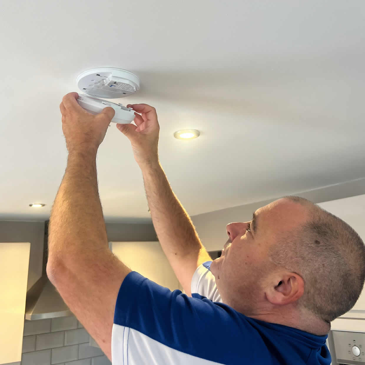 Smoke alarm providing fire safety protection in a Chelmsford home